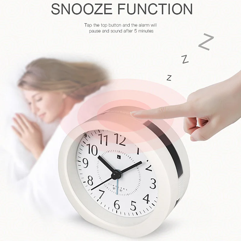 

Round Mute Plastic Music Digital Alarm Clock Studuents Study Clock 24 chords Cartoon Animals Silent Quartz Student Clock