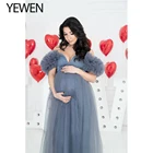 Вечернее платье с V-образным вырезом и открытыми плечами, длинные платья для беременных и будущих мам, реквизит для фотосъемки YEWEN 2021