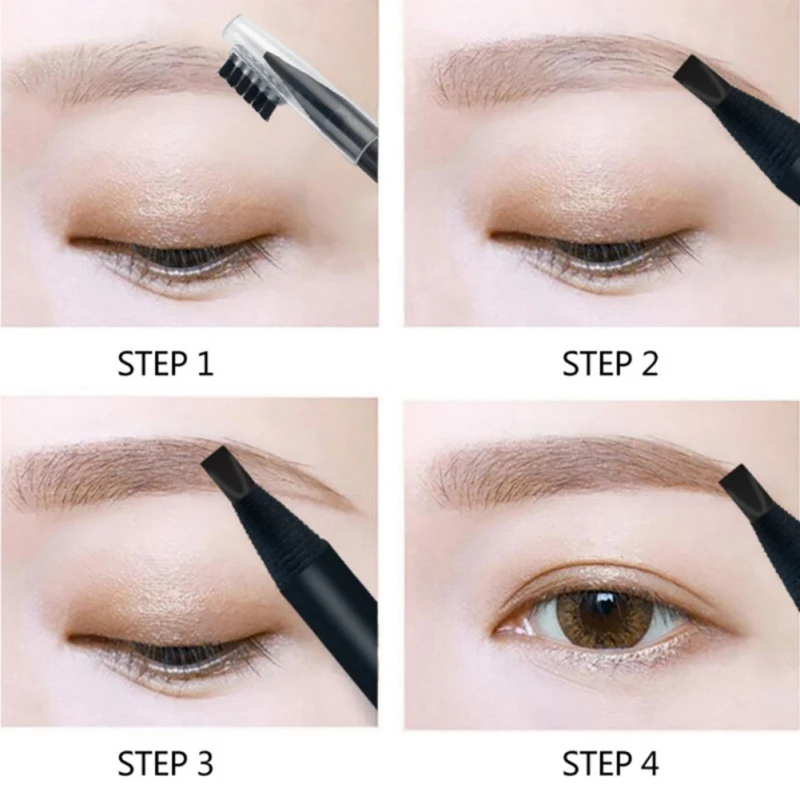 Отшелушивающий карандаш для бровей водостойкий легко окрашиваемый хорошее