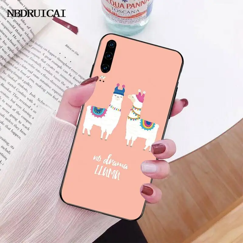 PENGHUWAN Kawaii симпатичная лама Альпака DIY Печать чехол для телефона Huawei P30 P20 P10 P9 P8 Mate 20