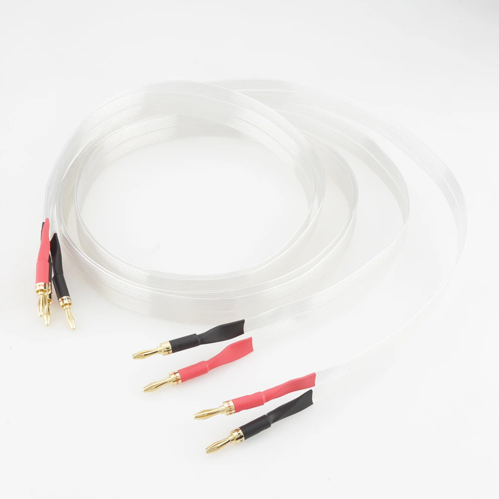 

Audiocrast FC01 Hi-End HIFI аудио динамик кабель OCC с серебряным покрытием 24K позолоченные разъемы с вилками типа «банан», лихорадка Акустический кабель...