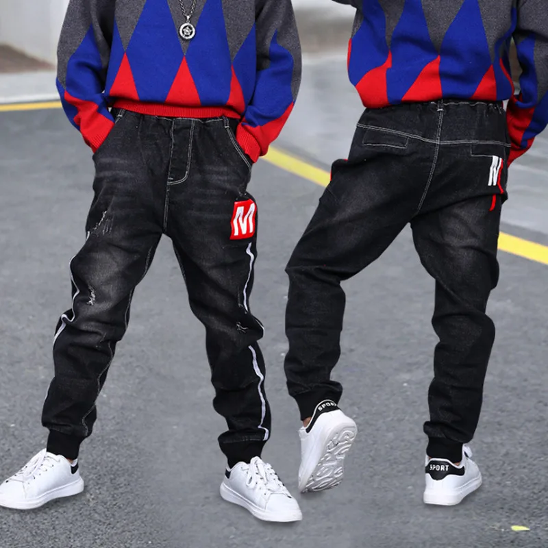 Джинсовые брюки для мальчиков 4-14 лет на осень/весну | Детская одежда и обувь