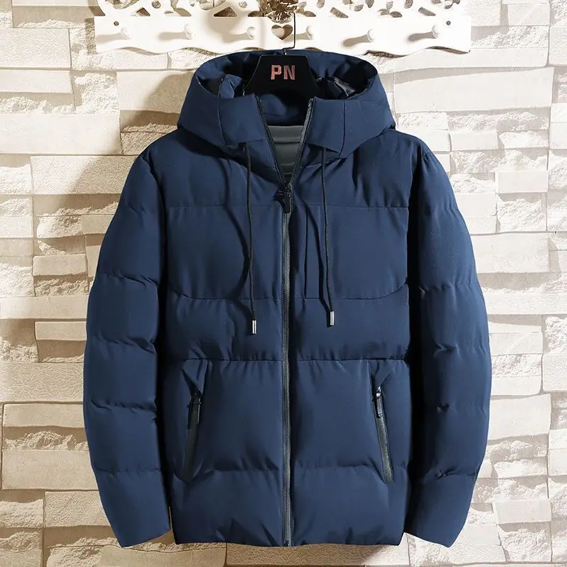 Men's duck down jacket winter warm hooded thick fluffy jacket coat high quality coat down jacket men's jacket