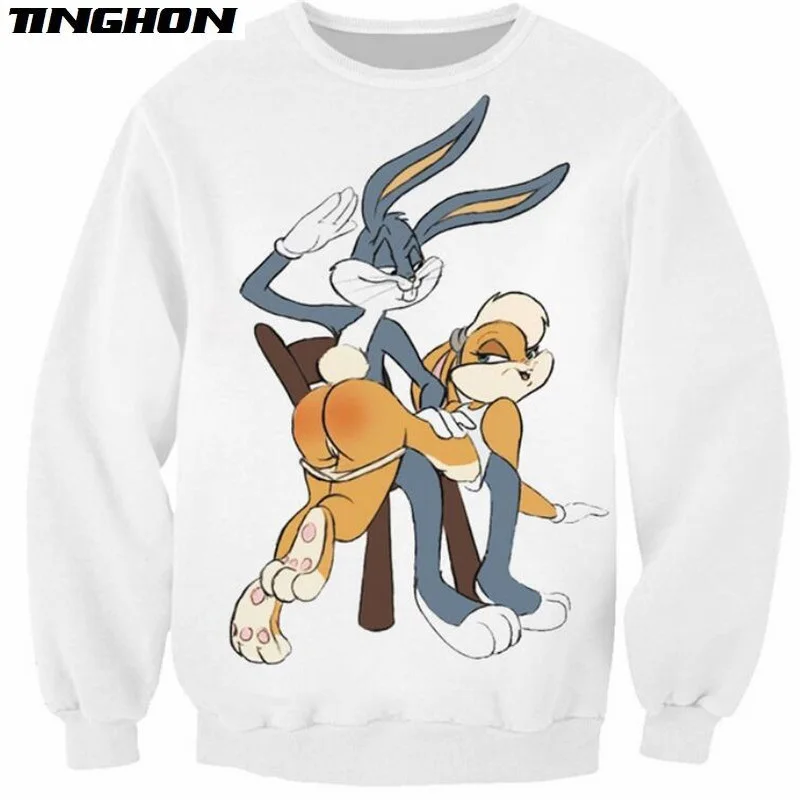 Толстовка Мужская/Женская с длинным рукавом Модный свитшот мультяшным рисунком