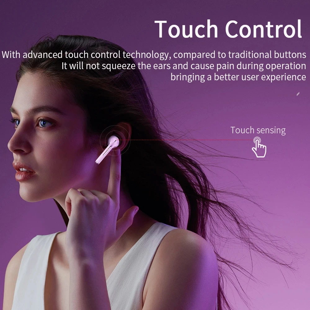 

Original New TWS Bluetooth Headphones Touch Pop-Up True Stereo Headsets Wireless Stereo Bluetooth 5.0 4 Hours For Ios Android