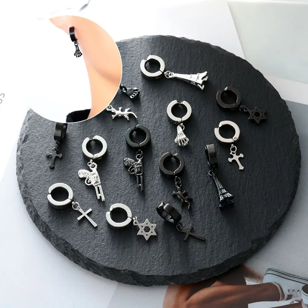 1 шт. мужские и женские серьги-кольца из нержавеющей стали |