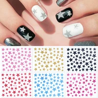 3D слайдер для ногтей, блестящие декоративные наклейки со звездами, цветные переводные наклейки для ногтей, 1 лист