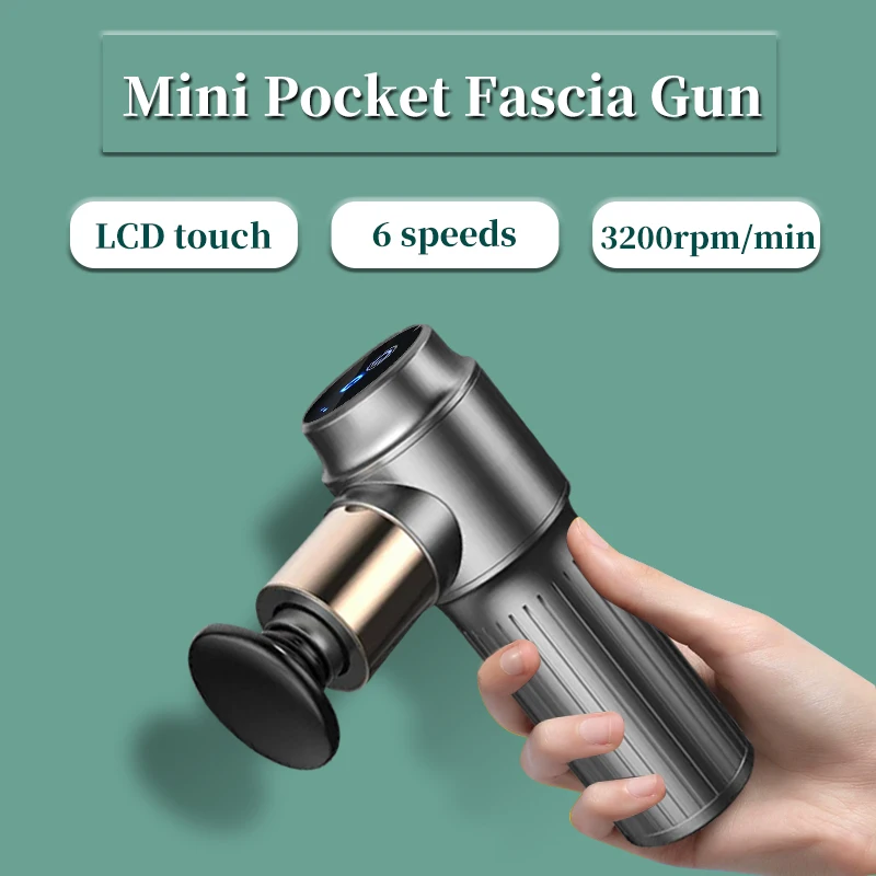 Mini portable pocket depth massager LCD touch muscle relaxation USB fascia gun