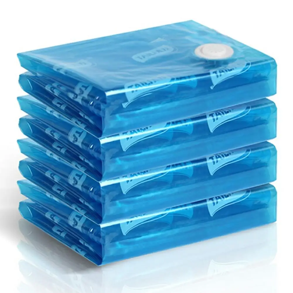 4 шт. синие вакуумные сумки для одежды органайзер супер большой пластиковый