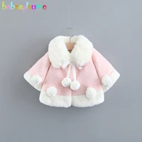 babzapleume autumn winter toddler girl outfits with jackets faux fur coat plus thick velvet warm soft shawl baby outerwear 022