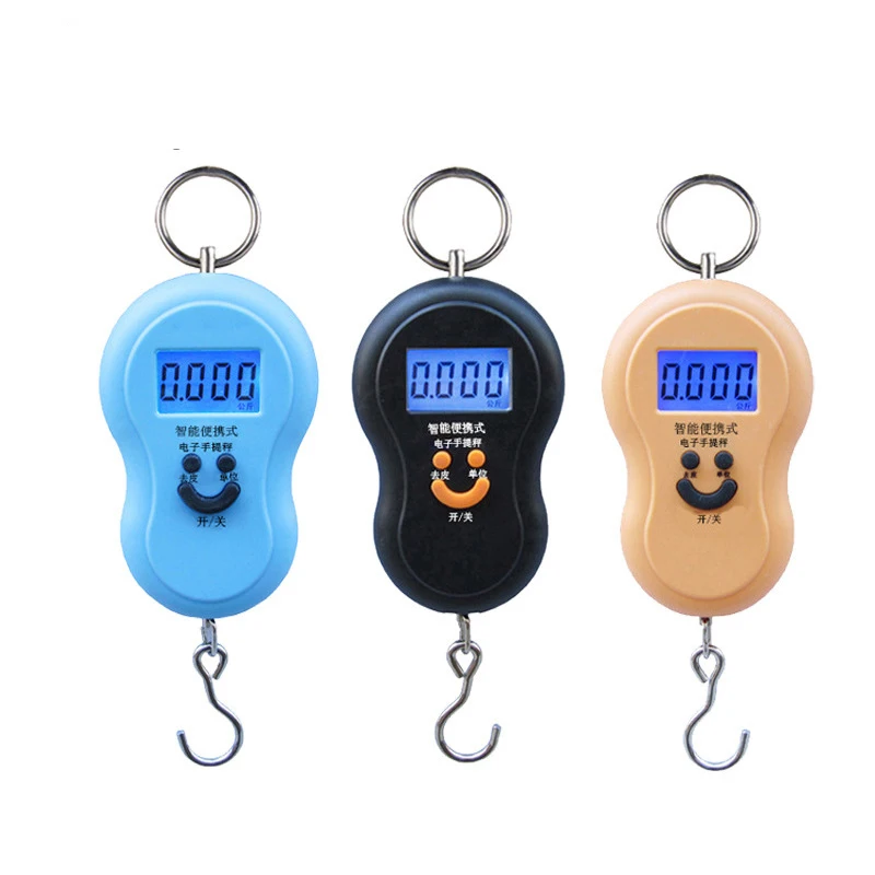 

Portable 50Kg 5g Hanging Scale Digital Scale BackLight Electronic Fishing Weights Pocket Scale Luggage Scales Kitchen Steelyard