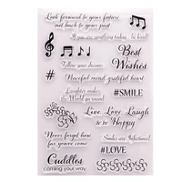 music best wishes clear stamp seal for diy scrapbookingphoto album decorative clear stamp sheets