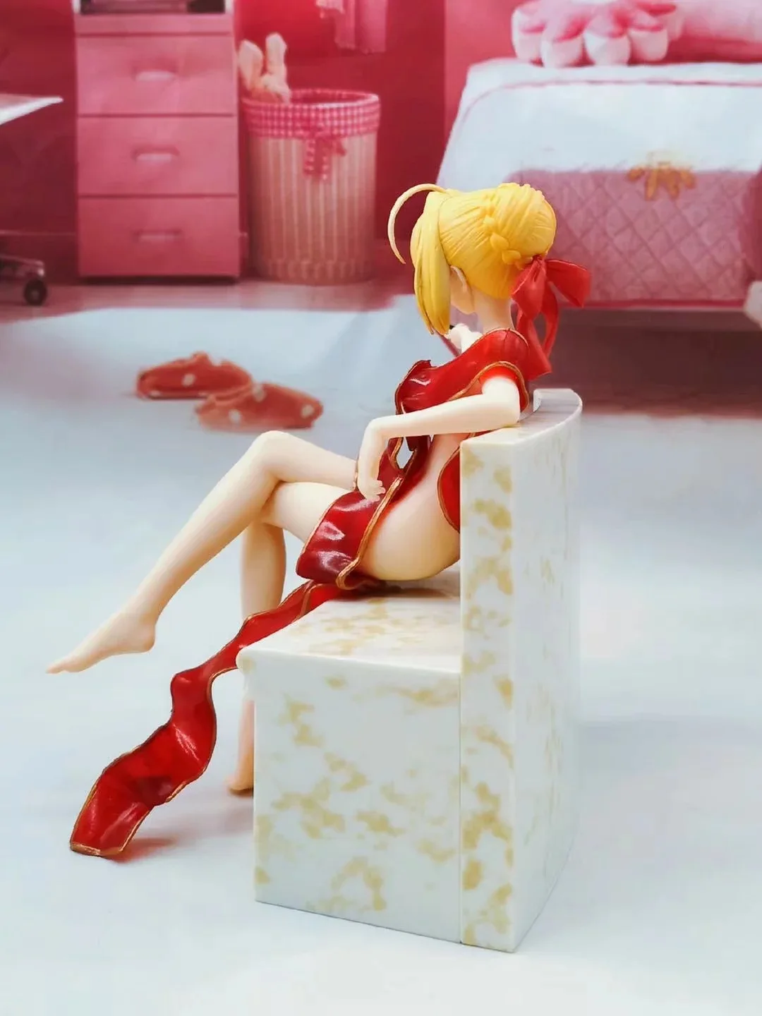 Аниме 16 см Aniplex Fate/Grand Order Last Encore Red Saber Lily Нерон Клавдий халат Ver. Привлекательная