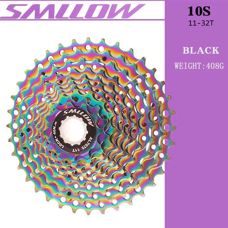 

SMLLOW Bicycle Cassette Freewheel 10 speed 11-36T MTB Mountain Bike Flywheel Colorful Sprocket With Chain For Shimano Sram