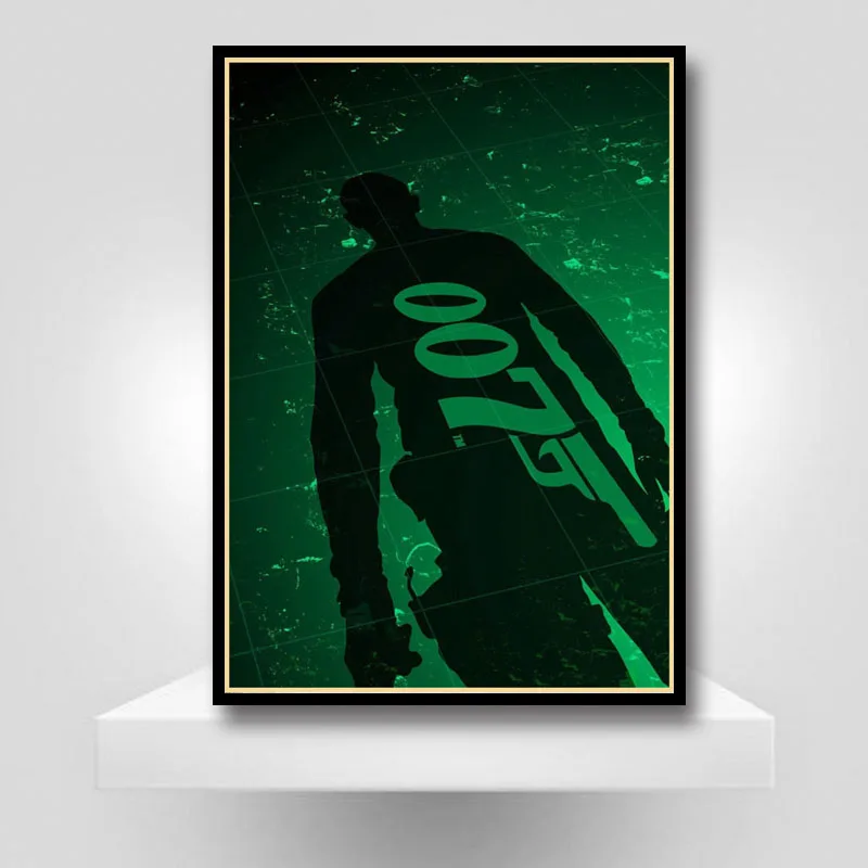 

British Legend James Bond 007 Posters Retro Kraft Paper Poster Home Living Room Decoration Picture Bar Hotel Wall Art Painting