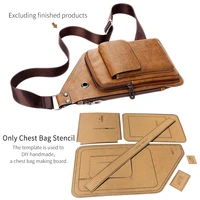 37cmx20cm diy handmade mens chest bag coin purse sewing pattern hard paper stencil template