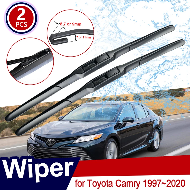 

2x Car Wipers Blades for Toyota Camry XV20 XV30 XV40 XV50 XV70 XV 20 30 40 50 70 1997~2020 Accessories Front Windshield Stickers
