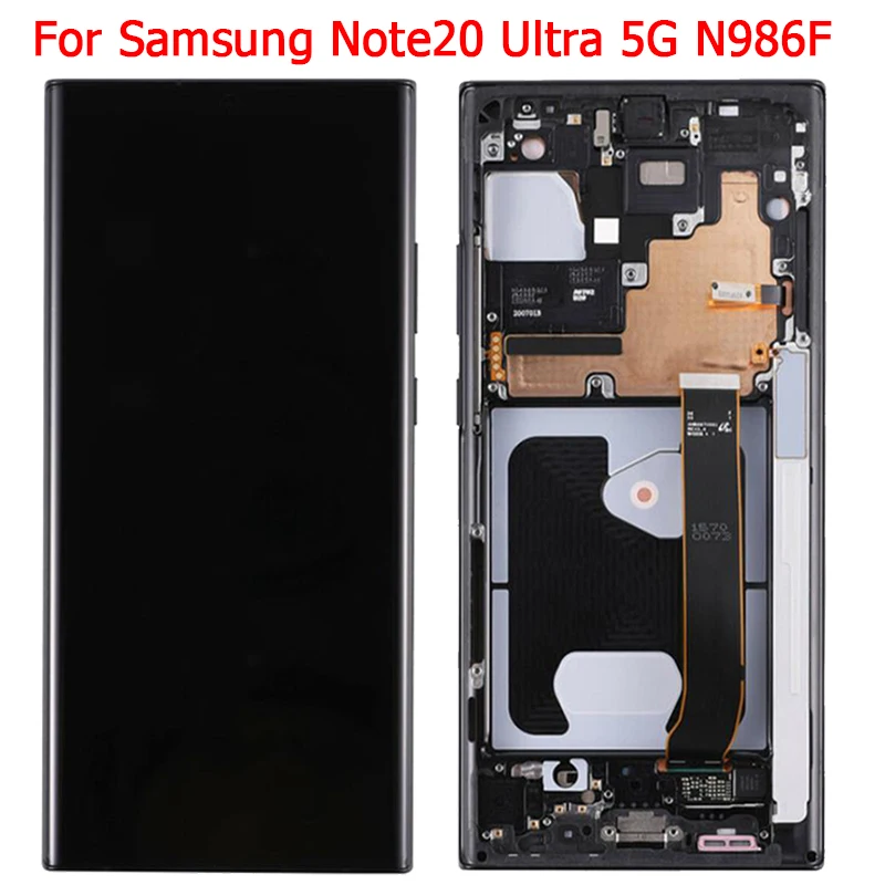 Pantalla LCD Original para Samsung Galaxy Note 20 Ultra, pantalla t&aacute;ctil con marco de 6,9 pulgadas, Note 20 Ultra SM-N986B, N986F-0