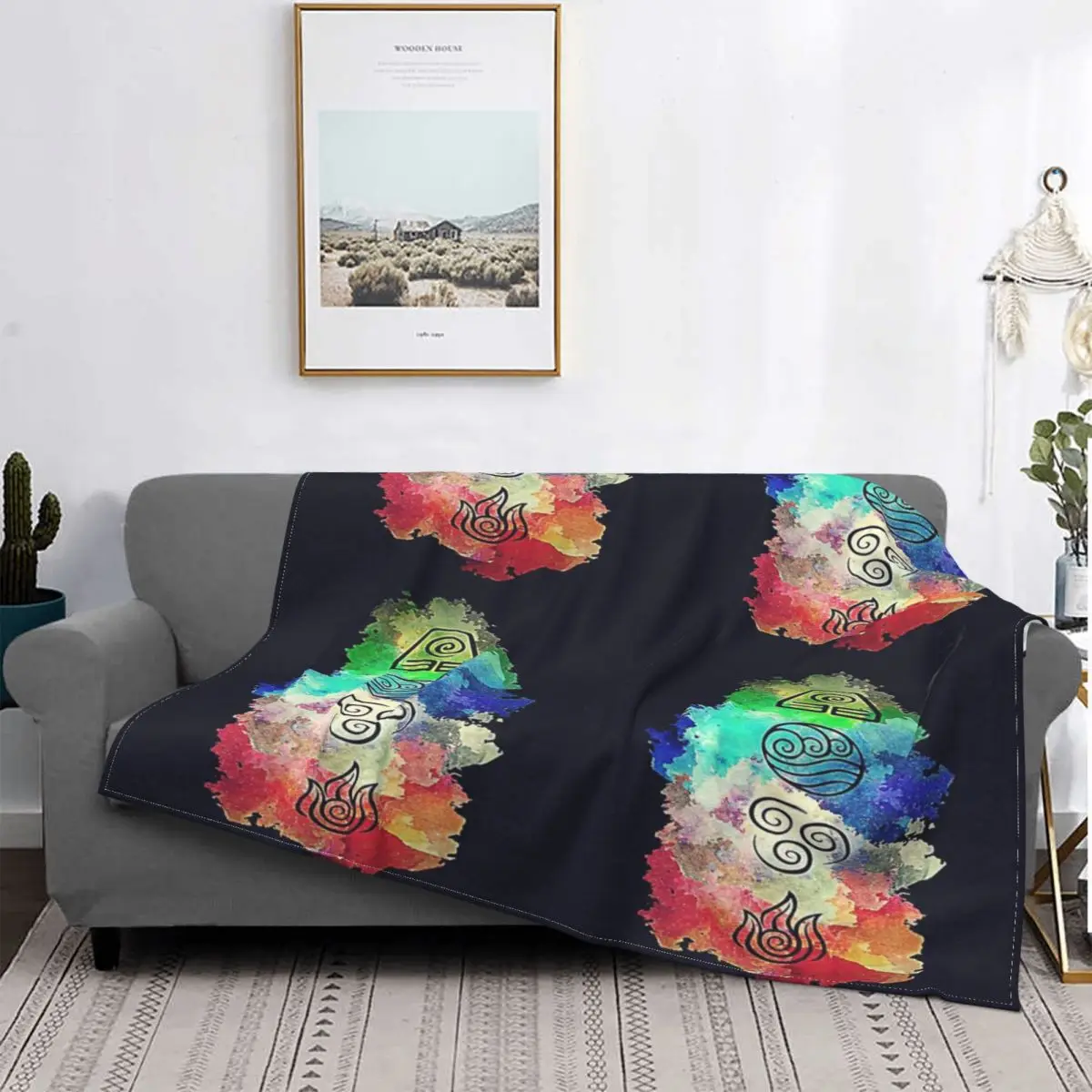 

Avatar The Last Airbender14-Manta a cuadros para cama, funda para sofada, manta de verano, manta recep