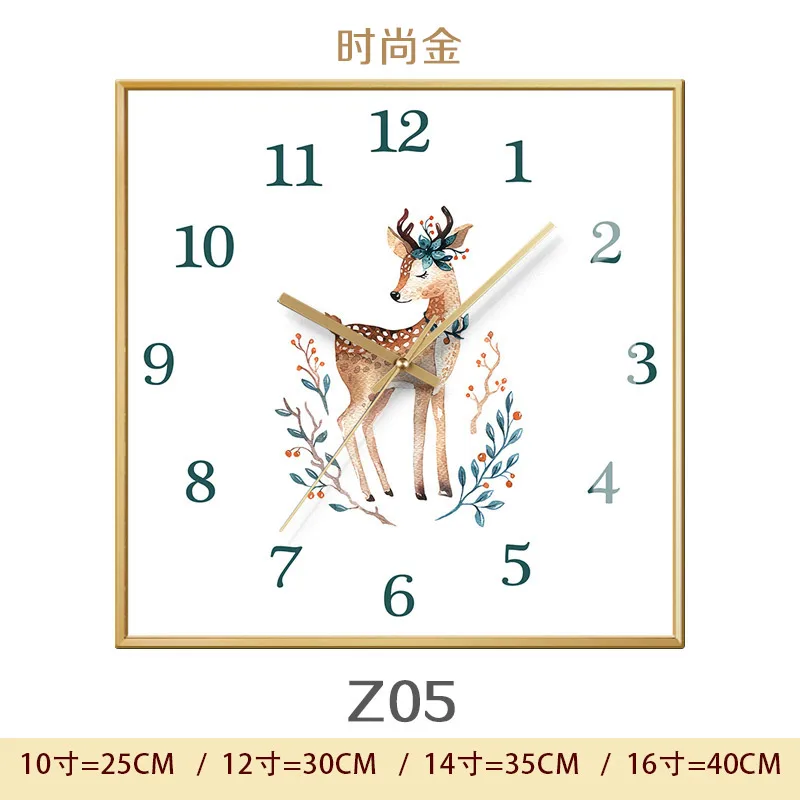 Настенные часы в скандинавском стиле простые тихие модные квадратные