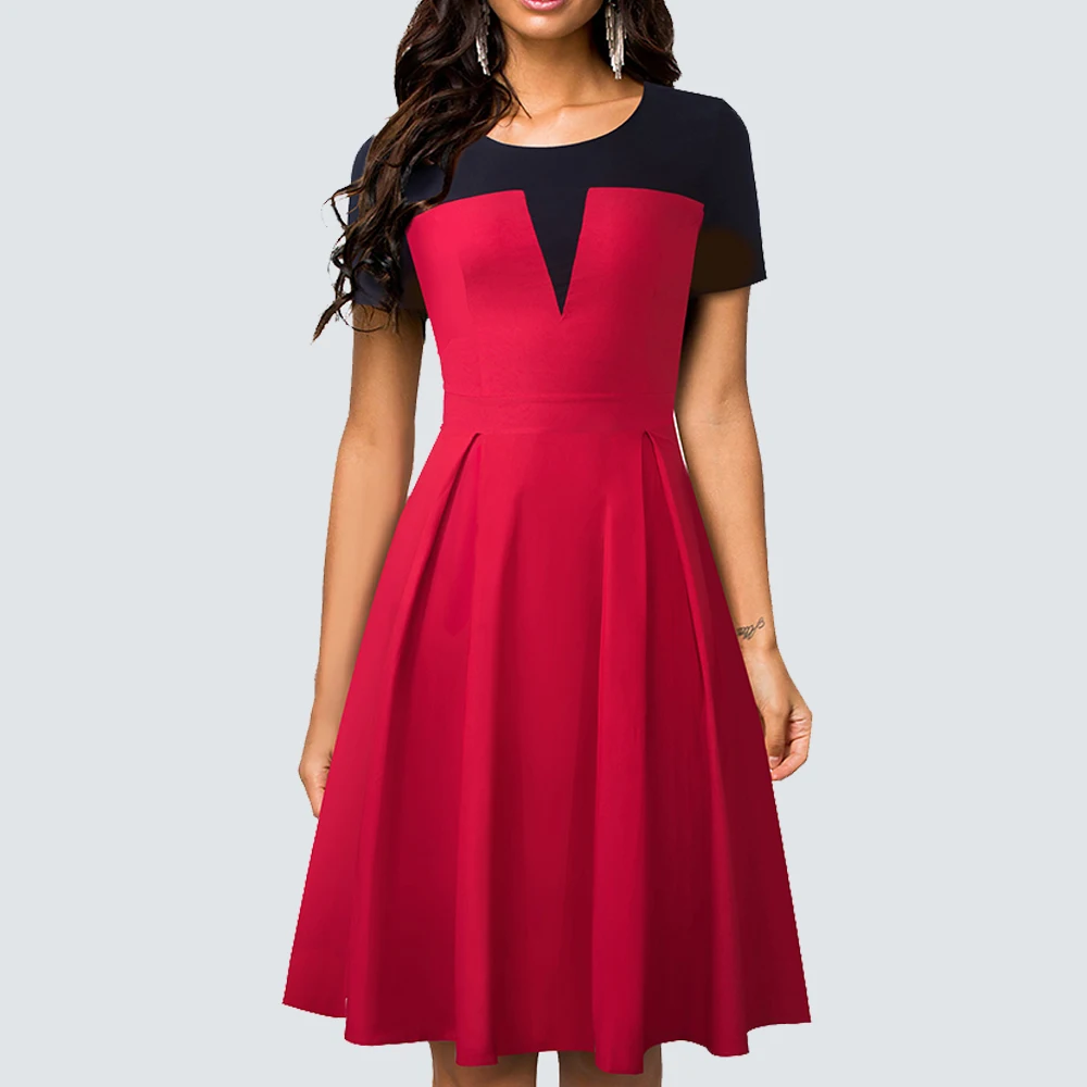 Новый стиль женственное элегантное платье в винтажном стиле В мозаичном