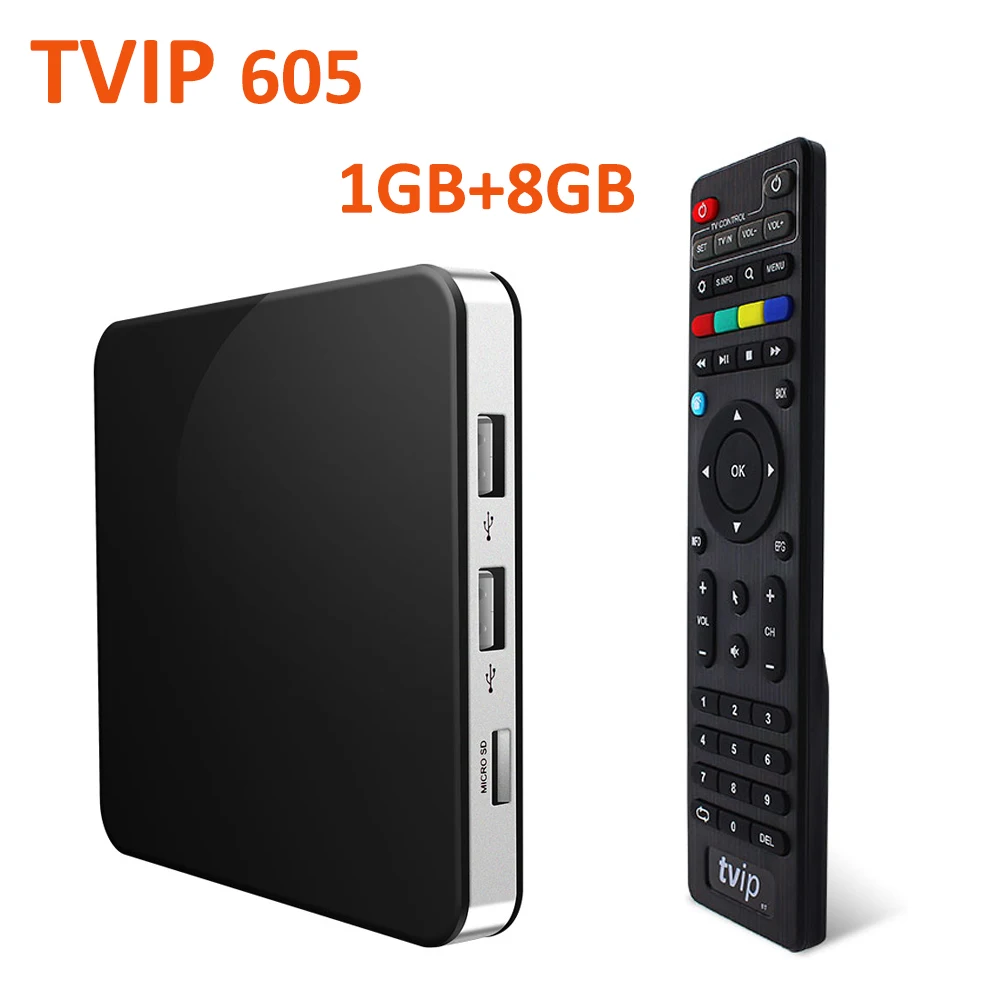 ТВ IP S Box v.605 Amlogic S905X четырехъядерный приставка linux TV 605 Смарт 1 Гб RAM 8 ROM 4K tv IP605