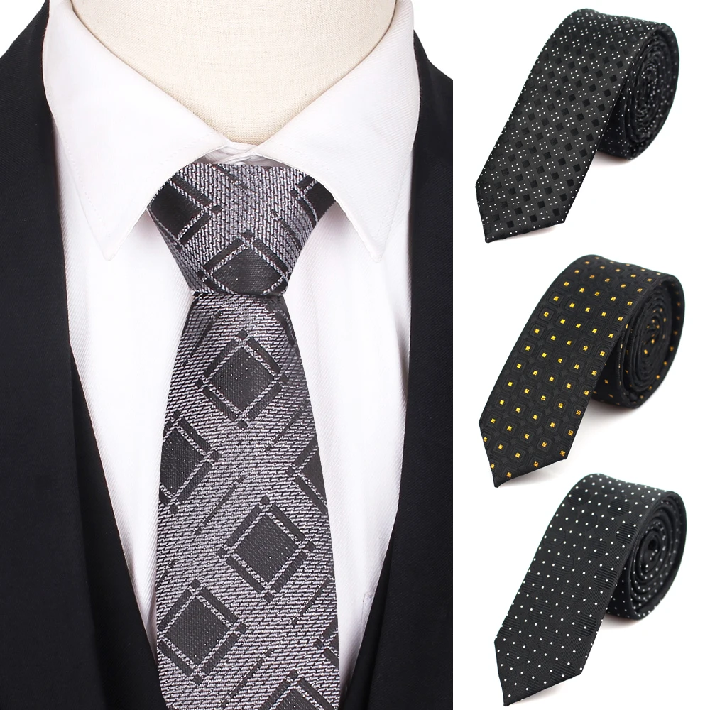 Обтягивающие клетчатые галстуки для мужчин и женщин, модные повседневные облегающие Галстуки для деловых мужчин, Классические мужские гал...