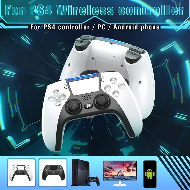 

Беспроводной игровой контроллер для консоли PS4, 6-осевой геймпад с двойной вибрацией для ПК/Android для телефона, Джойстики, геймпад
