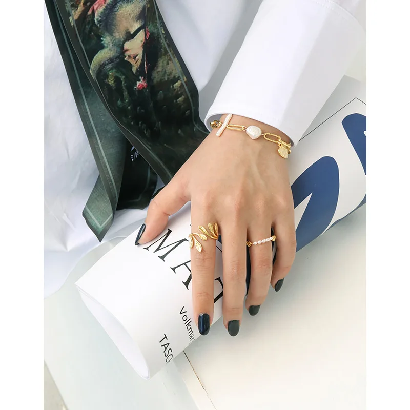 

Olive Leaf Minimalist Geometric Luxury 925 Sterling Silver Adjustable Rings For Women Korean Delicate Jewelry Gift