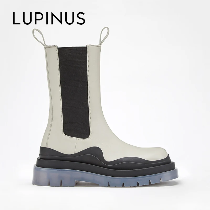 Lupinus/Роскошные Брендовые женские ботильоны ботинки на платформе теплые челси