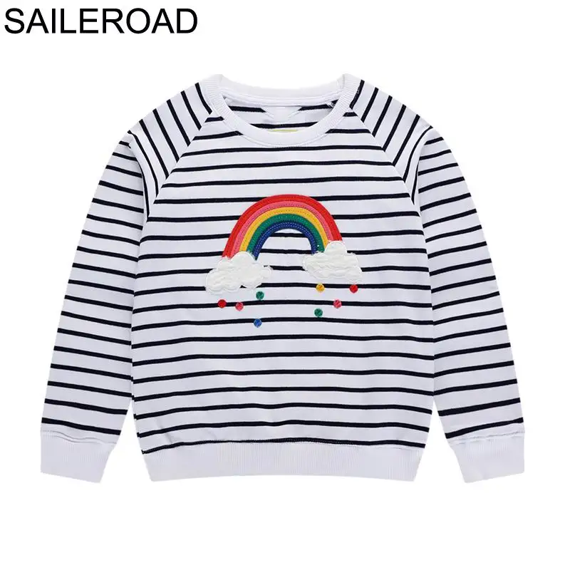 SAILEROAD 2-7лет Животное Кролик Аппликации Девушки Кофты Детская детская одежда Осень Одежда для новорожденных мальчиков Мальчики с длинным рукавом - Цвет: 3080 same picture