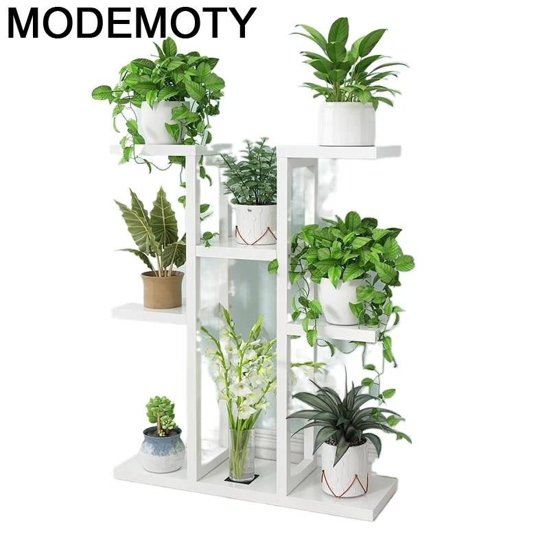 Деревянные полки для интерьера и растений стеллаж балкона уличная подставка