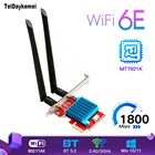 Wi-Fi 6E Tri band 1800Mbps PCIe беспроводной адаптер 2,4G5G6G Bluetooth 5,2 MT7921k 802.11ACAX Wifi 6 Card для ПК Windows 10  11