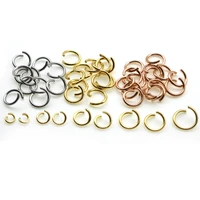 100pcs rose gold stainless steel open jump rings 5 6 7 8 9 10mm split rings connectors chains for diy jewelry findings making