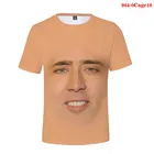 Забавная Футболка с принтом актера Николя клетка 3D печатных уличная Мужская и женская мода, большеразмерная футболка в стиле хип-хоп футболки топы мужские футболки