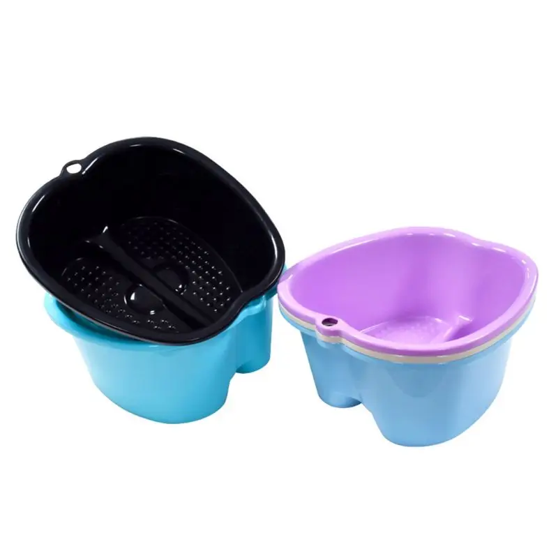 

2023 New Plastic Large Foot Bath Spa Tub Basin Bucket for Soaking Feet Detox Pedicure Massage Portable 3 Colors