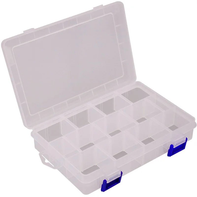 

13 Compartments PP Material Fishing Tackle Box Storage Case Fly Fishing Lure Spoon Hook Bait Tackle Case Box Fishing Tools