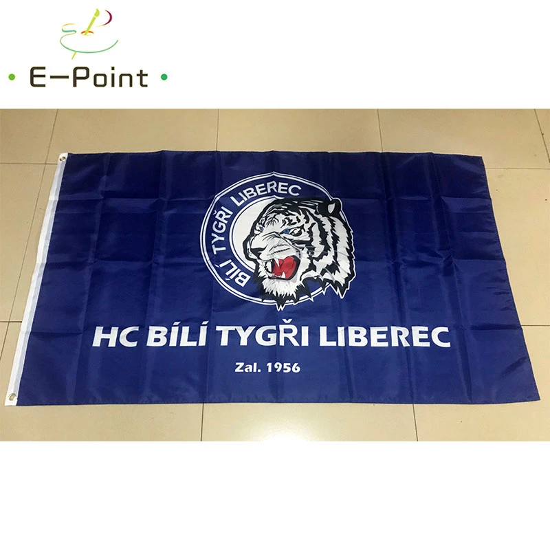 Чехия хоккейная команда Liberec белые Тигры 3 фута * 5 футов (90*150 см) размер
