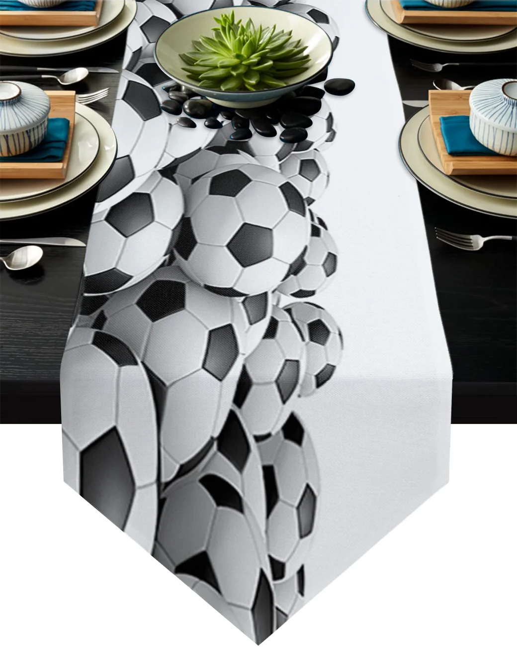 

Настольная дорожка с 3D рисунком футбольной игры, Спортивная настольная дорожка, свадебное украшение, настольная скатерть для дома вечерние...