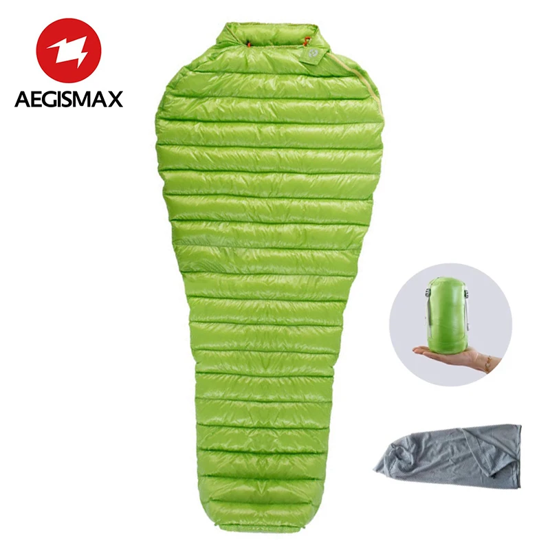 

Спальный мешок Aegismax MINI Series для мам, 95% белый гусиный пух, ПФ, весна-осень, лето, для взрослых, ультралегкий, для кемпинга, походов