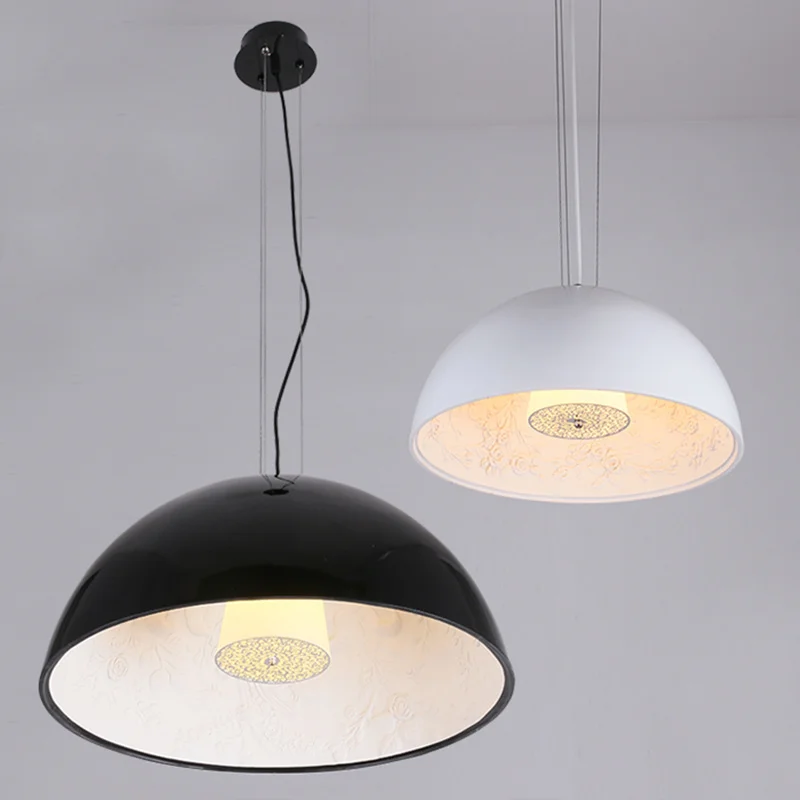 

Modern Popular White Black Sky Garden Chandeliers Stained Glass Shade Pendant Lamp Dinning Living Room Hanging Lighting
