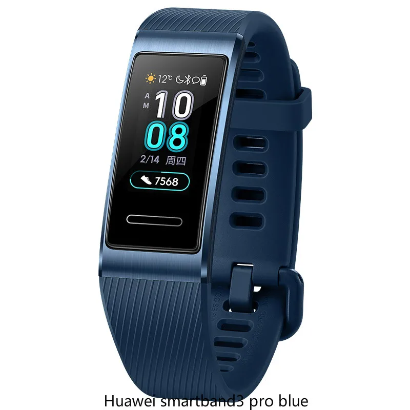 band3 pro blue huawei Band 3 Pro Smartband gps металлический каркас Amoled Полноцветный Сенсорный экран плавать ход датчик сердечного ритма сна - Цвет: band3 pro blue