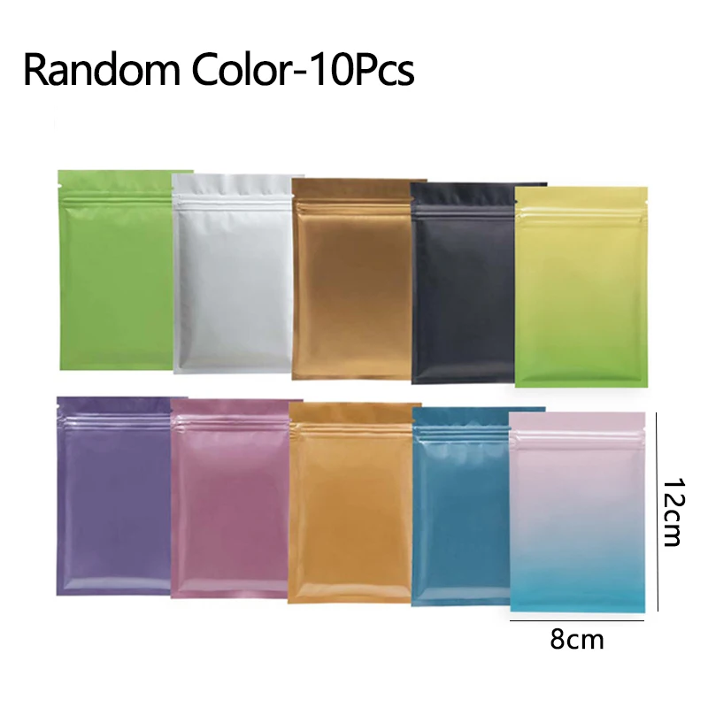 10 шт./лот сумка из алюминиевой фольги Ziplock с матовой фольгой на молнии упаковочная