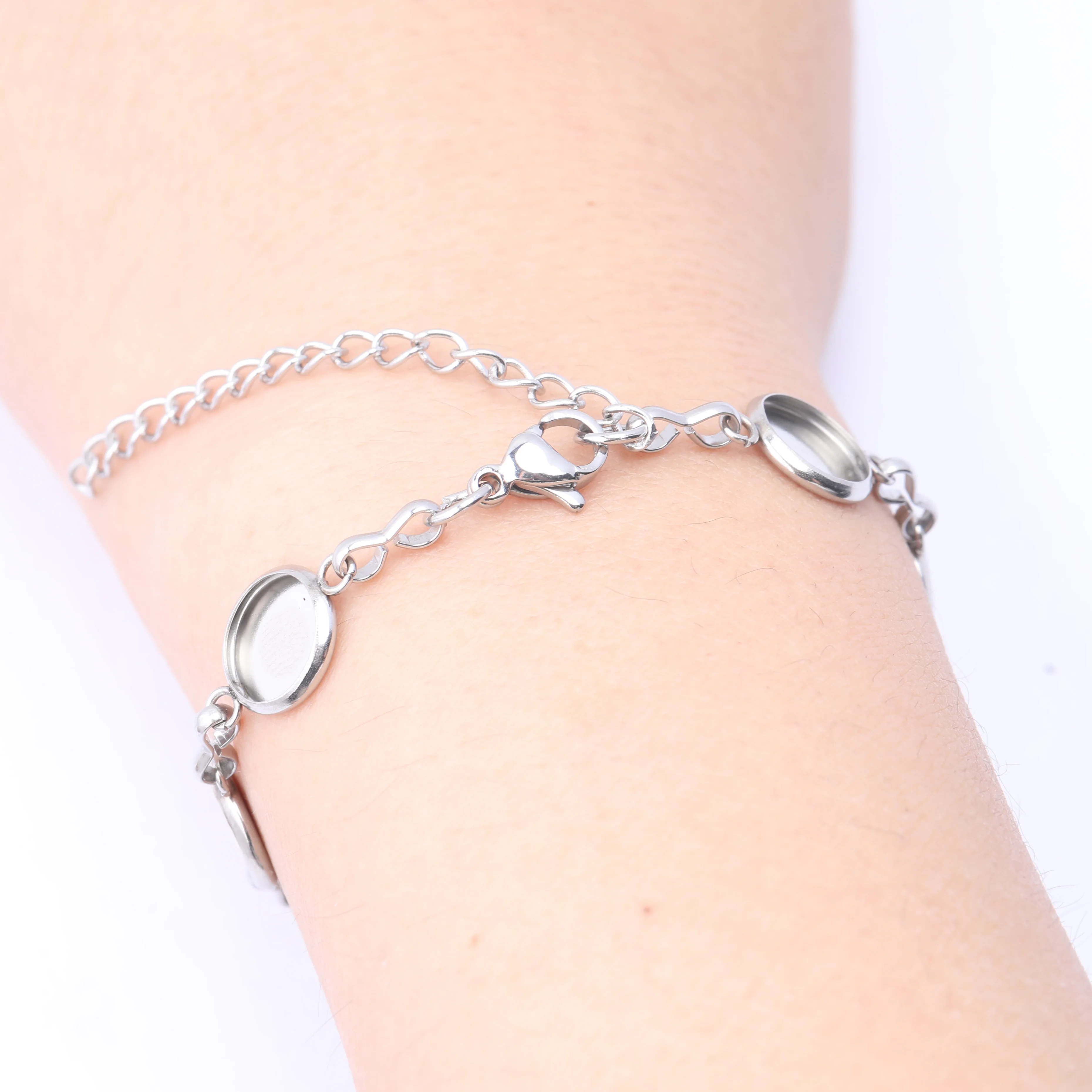 Заготовки для браслет из кабошона браслетов нержавеющей стали комплект 5