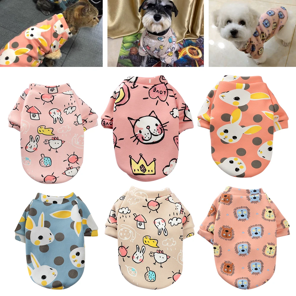 

Cute Print Small Dog Hoodie Coat Winter Warm Pet Clothes for Chihuahua Shih Tzu Sweatshirt Puppy Pullover Dogs Pets Clothing