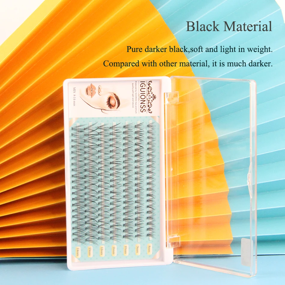 

IGUIONSS 7 rows 10D 20D mixed Cluster Eyelashe Self-Grafting Mink Eyelash Bunche Cilias Individual Lashes Natural Extension