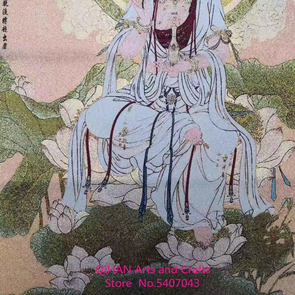 Tangka вышивка Гуаньинь Бодхисаттва танка картина религиозная Тибетский буддизм