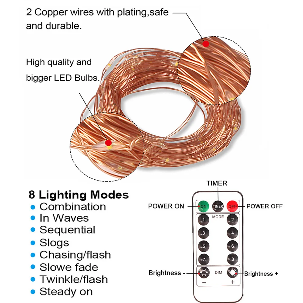 Герлянда для декора led string 2 м/5 м/10 м USB светодиодный гирлянда для использования вне помещения Рождественская медная проволочная Гирлянда для фото клип Декор гирлянды батарея Фея цепь лампы герлянда гирлянда на