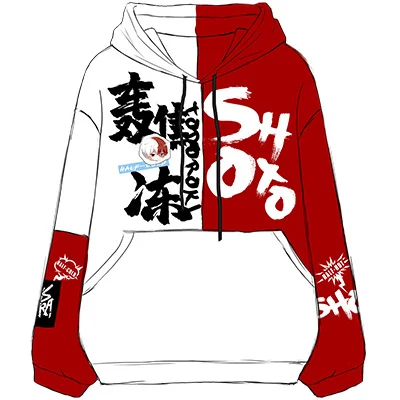 

High Quallity Anime My Hero Academia Todoroki Shoto Periphera Autumn Hoody Man Woman Cosplay Costume Periphera Hoody