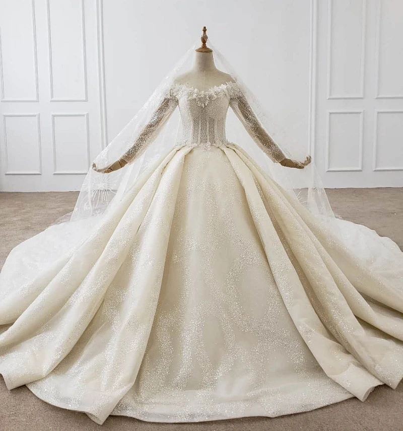 

Vestido De Noiva Bridal Dress Sexy Vintage Rustic Long Sleeve Wedding Gown Women Ball Gown Lace China Wedding Dresses 2020